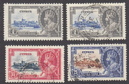 Cyprus 1935 K.George V 4 Stamps  SG144 , 3/4 Pi  MH  And Used. SG145, SG146 Used - Cyprus (...-1960)