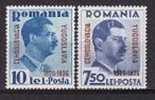 C2571 - Roumanie 1936 - Yv.no.510A-B Neufs** - Usado