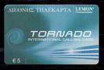 INTERNATIONAL  USED D0267 CALLING CARD TORNADO  €5 - Autres - Europe