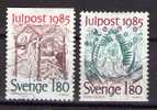 SVEZIA   1985  NATALE  2 Val. Usati - Used Stamps
