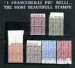 SAN MARINO 1922 STATUA DELLA LIBERTA´ SERIE COMPLETA ** MNH QUARTINA BORDO DI FOGLIO - Nuovi