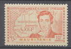 MAURITANIE N° 95 XX René Caillé 90 C. Rouge Terne Sans Charnière, TB - Unused Stamps