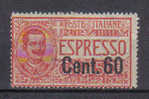 3RG1086 - REGNO 1922, Espressi : 60/50 Cent N. 6  * - Posta Espresso