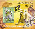 Madagascar - Lemur, Frog, Orchids, Chameleon, Bird, S/S, MNH - Rane