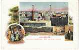 Alexandria Egypt, General View, Men With Houka Pipe(?), Pompey´s Column, On 1900s Vintage Postcard - Alexandrië