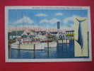 Ocean City Md  Yacht Basin Showing Boats & Large Fish   Linen - Other & Unclassified