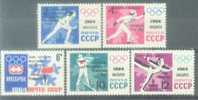 USSR 1964-2866-70A OLYMPIC GAMES INNSBRUCK, U S S R, 5v, MNH - Hiver 1964: Innsbruck