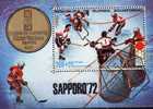 Winter Olympic Sport Sapporo 1972 Äquatorial Guinea 34A/B, Block 3 Plus 4 O 3€ Eishockey, Gold - Medailc Nippon - Jockey (sobre Hielo)