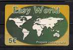 EASY WORLD  USED  D0837 PREPAID CALLING CARD € 5 - Autres - Europe