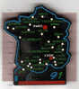 Pin´s  Sport  CYCLISME  Tour  De  France  91  Sur  Carte  De  France  Argentée - Radsport