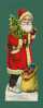 SANTA CLAUS, PERE NOEL, DIE CUT SCRAP, DECOUPIS ANCIENS, EMBOSSED FINE LITHO, HUGE CA 24X8 CM, MARK PZB, CA 1920 - Motiv 'Weihnachten'