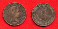 ESPAGNE - ESPAÑA - SPAIN - ISABEL II - 2 1/2 CENTIMOS DE ESCUDO - 1868 JUBIA ( 4 POINTES ) - Other & Unclassified