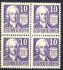 Sweden 1938. Michel 243B. Block Of 4. MNH(**) - Nuevos