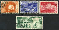 Russia #551-54 Used Moscow Subway Set From 1935 - Oblitérés
