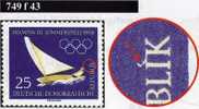 Abart Olympiade Rom 1960 Verbindung I Und K In Republik DDR 749 Von Feld 43 ** 90€ Plus Vergleichsstück Segeln - Estate 1960: Roma