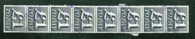 Great Britain 1970 1 Pound Postage Due Issue #J90 Strip Of 8 - Tasse