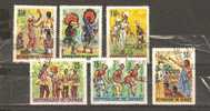 GUINEA 1966 - FOLKLORE DANCES  - CPL. SET - USED OBLITERE GESTEMPELT - Dance