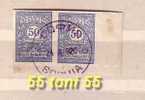 Bulgaria  / Bulgarie 1919  Stamps-Tax  ERROR  IMPERF -  Pair Michel 25y U Used (O) - Variedades Y Curiosidades