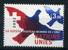 2002 Nazioni Unite Ginevra, Adesione Svizzera, Francobollo Nuovo (**) - Unused Stamps