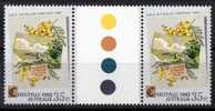 Australia 1982 Christmas 35c MNH Gutter Pair - Nuevos