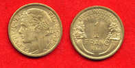 COLONIES - COLONIALES - AFRIQUE OCCIDENTALE  FRANCAISE -   FRENCH WEST AFRICA - UN FRANC 1944  - SUP - Altri & Non Classificati