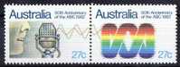 Australia 1982 50th Anniversary ABC 27c MNH  Pair - Mint Stamps