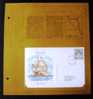 Enveloppe FDC Sur Feuillet - The Golden Hinde. Sir Francis Drake. Tristan Da Cunha 1980. Michel N° 282. - Tristan Da Cunha