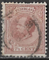 1872 Koning Willem III  7½ Cent Bruin NVPH 20 - Gebraucht