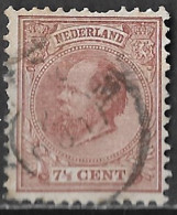 1872 Koning Willem III  7½ Cent Bruin NVPH 20 - Oblitérés