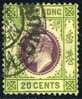 Hong Kong #98 Used 20c Edward VII From 1911 - Oblitérés