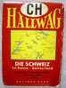 CARTE AUTOMOBILE LA SUISSE 1964 CH HALLWAG ROUTIERE DIE SCHWEIZ BERN GENEVE BALE BASEL NEUCHATEL  LAUSANNE ZURICH CHUR - Roadmaps