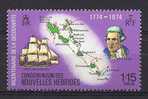 New Hebrides, Year 1974, SG 195, Capt. Cook, MNH ** - Otros & Sin Clasificación