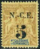 New Caledonia #64 Mint Hinged 5c On 30c Surcharge From 1902 - Nuevos