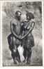 Rppc - AFRICAN COUPLE - Adoration - MALE In LOIN CLOTH - FEMALE Topless HOLDING UMBERELLA - Ohne Zuordnung