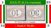 Italia 01213 (varietà) - Taxe
