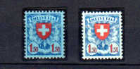 Suisse  Yvert 210 Et  210 A *, Cote 82,50 € - Nuevos