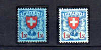 Suisse  Yvert 210 Et  210 A *, Cote 82,50 € - Nuovi