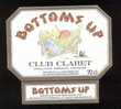 Etiquette De Vin Bordeaux Club Claret   -  Bottoms Up     -     (Thème Femme) - Vrouwelijk Schoon Art Nouveau