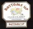 Etiquette De Vin Bordeaux Club Claret   -  Bottoms Up     -     (Thème Femme) - Weibliche Schönheit, Jugendstil