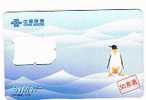 CINA  - CHINA UNICOM- GSM SIM CARD (WITHOUT CHIP)  -  PENGUIN  2002 1 4-2  -  RIF. 2805 - Pingueinos