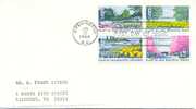USA FDC 1969 Beautification Of America Block Of Four - 1961-1970