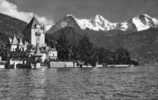 9322   Svizzera   Schloss Oberhofen Am  Thunersee  Mit Eiger, Monch Und Jungfrau  NV - Oberhofen Am Thunersee