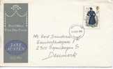 Great Britain FDC 22-10-1975 Jane Austen With Cachet Sent To Denmark - 1952-1971 Pre-Decimal Issues