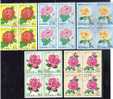 1979  - NORTH KOREA  - Flowers 4v  X 4  Gest. / Used - Rosas