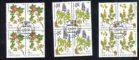 1985 - RUSSIA  - Flowers  3v X 4  Gest. / Used - Rosas