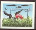 Antigua Barbuda 1990  Birds Oiseaux  Aves Magnificient Frigatebird Souvenir Sheet MNH - Marine Web-footed Birds