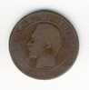 10  Centimes Napoléon III  -  1855 K  -  Chien - 10 Centimes