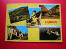 CPM OU CPSM VOYAGEE 1970-65-HAUTES PYRENEES-CAMPAN MULTI-VUES-4 PHOTOS DE LA CARTE EN ETAT MOYEN /MAUVAIS NOMBREUX PLIS - Campan