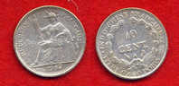 COLONIE - COLONIALES - INDOCHINE - INDO CHINA - 10 CENT 1932 - POIDS FAIBLE:2,45 Gr. FAUX  -  NON  REPERTORIE - - Other & Unclassified