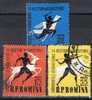 Rumania, Atletismo, Sport 1957,  Yvert Num 1536-8 º - Used Stamps